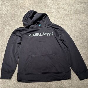 Bauer Black Hoodie with Gray Logo
